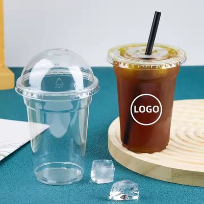 78mm caliber High transparent manufacturer PET coffee Beverage cups size Disposable cups for Cold Dr